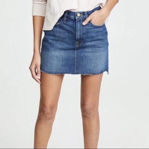 FRAME DENIM Raw Hem Catamaran Jean Skirt sz 27 - Picture 2 of 15